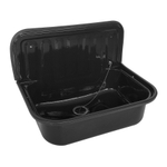 Xellanz Uitstortgootsteen plaatstaal 50,5 x 33 x 37 cm glans zwart SW1210965