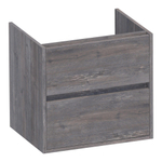 BRAUER Adore meuble sous-lavabo - 60x46x55cm - 2 tiroirs softclose - sans poignées - 1 découpe pour siphon - Driftwood SW1198342