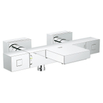 Grohe Cube Badkraan - thermostatisch - met omstel - met koppelingen - chroom 0442352