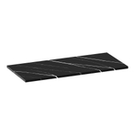 BRAUER Mirage plan de toilette 100x46x2cm - aspect marbre - composite - Nero Marquina SW721352