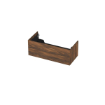 INK Wastafelonderkast - 100x45x37.6cm - 1 lade - push to open - met recht opdekfront - MFC - Noten SW439219