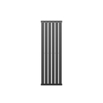 Crosswater Limit designradiator - 39.5x120cm - 779watt - staal metallic zwart SW927910