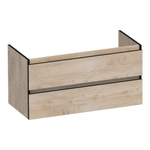 BRAUER Joy Edge meuble sous lavabo 100 2 tiroirs softclose - sans poignée - 1 découpe pour le siphon - Forest Wheat SW1200829