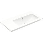 Villeroy & Boch Venticello Lavabo pour meuble avec lavabo droite 100x50cm sans trou pour robinetterie avec trop plein blanc 1025136