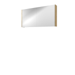 Proline Spiegelkast Comfort met spiegel op plaat aan binnenzijde 2 deuren 120x14x60cm Ideal oak SW350462