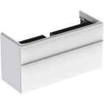 Geberit Smyle meuble sous-lavabo 2 tiroirs 118,4x62cm blanc brillant SW417203