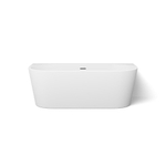 Looox Cool baignoire semi-îlot - 170x80x57cm - Acrylique mat blanc SW730663