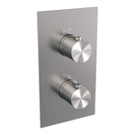 Brauer Brushed Edition mitigeur encastré - avec partie encastrable - 2 manettes lisses - PVD - inox brossé SW538333
