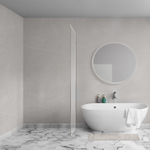 Aqua Vista Oria Cuadra paroi latérale - 120x200cm - avec kit de montage - pour cabine de douche - Acier inoxydable brossé SW1244338