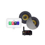 Aquasound N-Joy Connect n-joy connect badkamerradio - controller (ipx7) - wand lader - rumba speakerset mat chroom - bluetooth versterker / 30 watt / 230v/12v SW810642