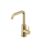 Hotbath Ace Wastafelmengkraan - laag - opbouw - draaibare uitloop - zonder waste - PVD - geborsteld messing (goud) SW1117574