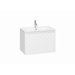 Crosswater Vergo ensemble de meubles de salle de bain - 69.8x47.6x45.5cm - 1 lavabo en céramique - 1 trou pour robinet - 1 tiroir - blanc mat SW894383