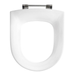 Pressalit Projecta D abattant de WC sans couvercle avec charnière uni avec axe traversant fixation par le dessus blanc SW66293
