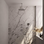 Ensemble de douche à encastrer Brauer Chrome Carving - douche principale 30 cm - bras plafond 20 cm - 3 boutons avec relief - douchette ronde 3 positions - chrome SW715545