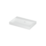 INK Urban wastafel - 70x45x8cm - 1 wasbak - 0 kraangaten - porselein wit glans SB0201001