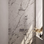 BRAUER Brushed Edition Douche de pluie thermostatique encastrée - boutons-poussoirs - SET 64 - pomme de douche 30cm - bras mural courbé - douchette barre - flexible de douche - barre de douche intégrée - inox brossé PVD SW925488