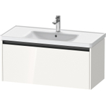 Duravit Ketho.2 Wastafelonderbouwkast - met 1 lade - 98.4x45.5x44cm - met greep antraciet - hoogglans wit SW771940