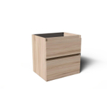 Saniclass Vita Meuble sous lavabo - 60cm - 2 tiroirs - sans poignée - Bouleau SW1413843