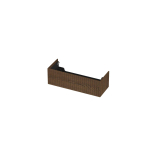 INK Wastafelonderkast - 120x45x37.6cm - 1 lade - push to open - verticaal gefreesd - Eiken - Chocolate SW693428