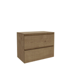 Saniclass Holz Atelier Badkamermeubelset - 80x45x60cm - 2 lades - topblad - Eiken natural SW1436750