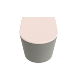 Mondiaz LAVIE WC suspendu – sans bride – 36 x 53 cm – avec abattant softclose – Smoke (brun clair), abattant Rosee (rose) SW1208692