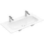 Villeroy & Boch Finion lavabo à poser sur meuble - avec 2 trous de robinet 100x50cm - ceramic+ sans trop-plein blanc SW106524