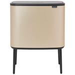 Brabantia Bo Touch Bin Poubelle - 36 litres - seau intérieur en plastique - metallic gold SW1117504