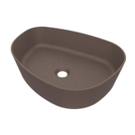 Arcqua Rocker waskom - opbouw - organisch rechts - 50x37cm - mat mokka SW1584238