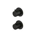 Hotbath Ace Afbouwdeel - voor inbouwthermostaat - 3-weg - omstel - zwart geborsteld PVD SW1117631