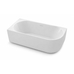 ZEZA Pure baignoire semi-îlot d'angle - gauche - 150x75x58cm - acrylique - blanc brillant SW962854