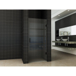 Wiesbaden Less Porte de douche sans profil 80x200cm verre 8mm avec coating NANO Noir mat SW680144