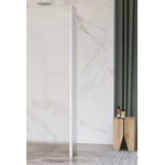 Fortifura Galeria zijwand - 50x200cm - glas - 8mm - met hoekprofiel - mat wit SW925326