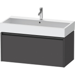 Duravit Ketho.2 Wastafelonderbouwkast - met 1 lade - 98.4x46x44cm - met greep antraciet - grafiet mat SW772430