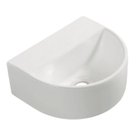 Wiesbaden Lara lavabo sans trou de robinet 30 x 25 x 12 cm céramique brillant blanc SW95733