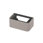 INK Concept R Meuble sous-lavabo - 80x45x35cm - 1 tiroir - poignées en saillie - fraisées - coins arrondis - MDF laqué - gris cachemire mat SW1405403