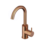 Hotbath Cobber Wastafelmengkraan - 27.8cm - 1 gats - met draaibare uitloop - zonder waste - PVD - geborsteld koper SW229649