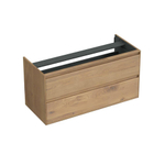 Forzalaqua Reno 2.0 meuble sous-lavabo 120x51x60cm avec 2 tiroirs softclose sans poignées Chêne massif Oyster SW492358