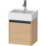 Duravit Ketho.2 Wastafelonderbouwkast - met 1 deur - 43.4x33.8x44cm links - met greep antraciet - natuur eiken mat SW772777