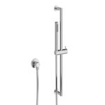 Crosswater 3ONE6 Ensemble de douche - barre curseur - douchette stick - flexible lisse - coude mural - Inox SW928186