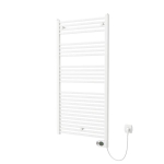 Plieger Elba Electrical Elektrische Designradiator - 126.2x50cm - met thermostaat - 500w - wit SW1221758