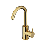 Hotbath Cobber Wastafelmengkraan - 27.8cm - 1 gats - met draaibare uitloop - zonder waste - geborsteld messing goud SW73563