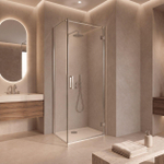 Fortifura Galeria Cabine de douche - 100x80cm - profilé - verre de sécurité - anti-calcaire - Chrome SW1224372