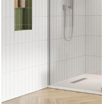 Crosswater Gallery Profil mural - 200cm - pour verre de 8 - 10mm - acier inoxydable brossé SW700790