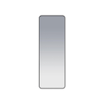 Saniclass Retro Line Rectangle Miroir - 140x50cm - rectangulaire - arrondi - cadre - noir mat SW493100