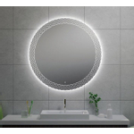 Wiesbaden Deco Miroir rond 100cm avec chauffe miroir et éclairage LED indirect et interrupteur tactile SW523985