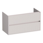 BRAUER Adore Wavy wastafelonderkast 100 2 softclose lades - greeploos - 1 sifon uitsparing - mat zand SW1198557