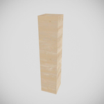 MONDIAZ BEAM Armoire colonne - 160cm - 2 portes - Chêne lavé SW410035