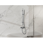 Fortifura Calvi Badkraan - met glijstangset - staafhanddouche - metalen doucheslang - geborsteld gunmetal PVD SW997400