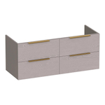 BRAUER Elevate meuble sous-lavabo 120 sans poignées rapportées 4 tiroirs à fermeture en douceur et 2 découpes pour siphon - Timber Greige SW1200109