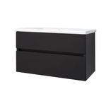 Best Design Quick Black Greeploos meubel onderkast en wastafel 100 cm mat zwart SW280226